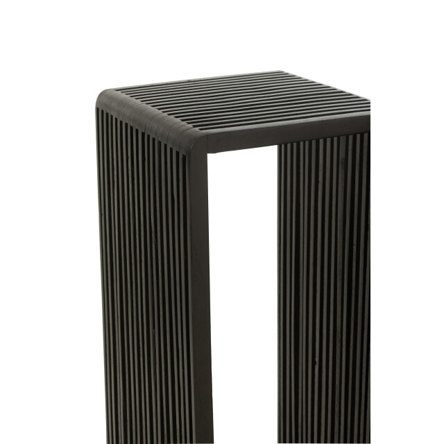 J-Line Set of 2 side tables cubic recycle teak black 40789 large
