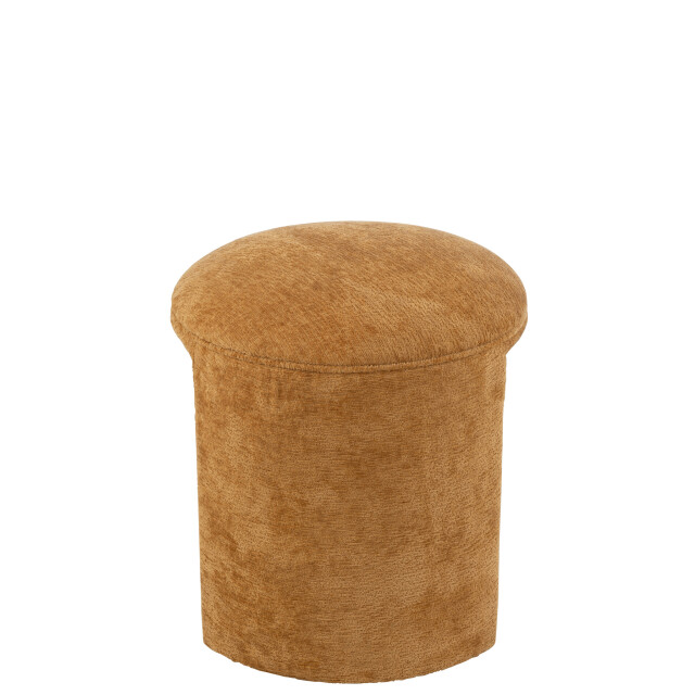 J-Line Stool round textile ochre 49454 large