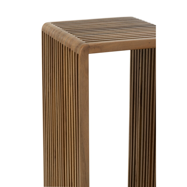 J-Line Set of 2 side tables cubic recycle teak natural 40801 large