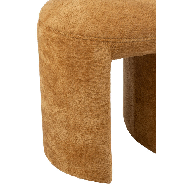 J-Line Stool round textile ochre 49454 large