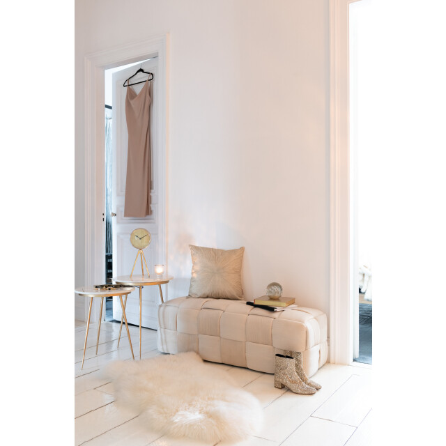 J-Line Set of two sidetable marble/iron gold/white 18449 large