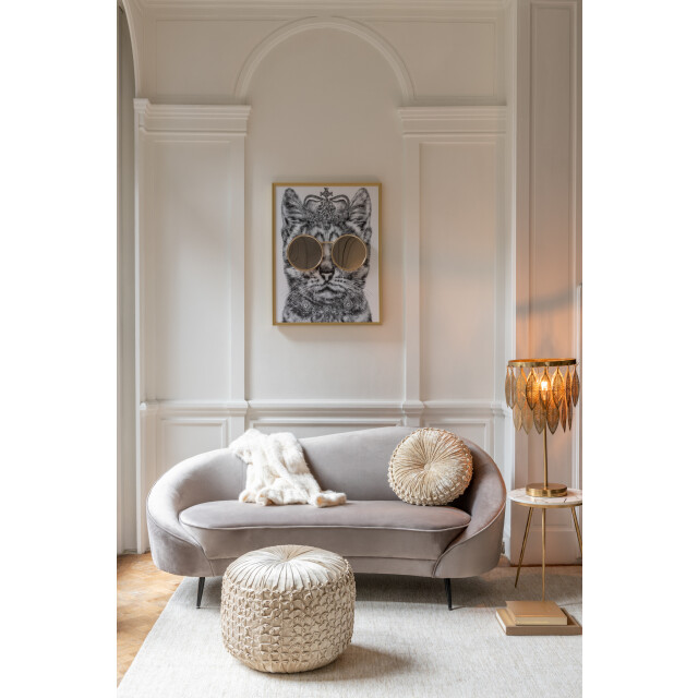 J-Line Set of two sidetable marble/iron gold/white 18449 large