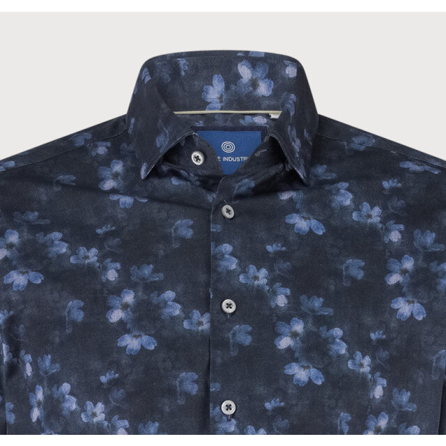 Blue Industry Het overhemd met bloemenprint | 6003.52-NAVY large