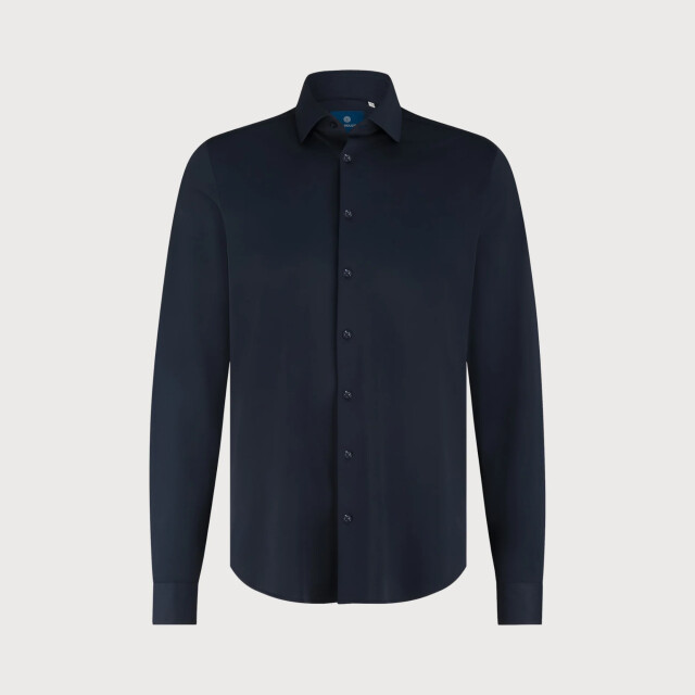 Blue Industry Het uni stretch overhemd | 6004.52-NAVY large