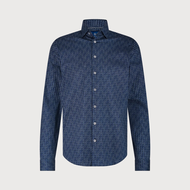 Blue Industry Het gestipte overhemd | 6002.52-NAVY large