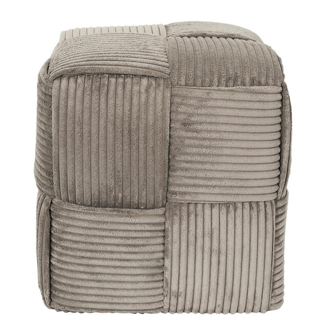 CaliCosy Gevlochten ribfluwelen poef h38 cm scott 3271345 large