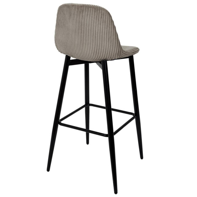 CaliCosy Set van 2 barkrukken in ribfluweel met metalen poten h100,5 cm scott 3271365 large