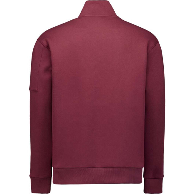 No Excess Sweater half zip brushed dark wine 29130851-164 large
