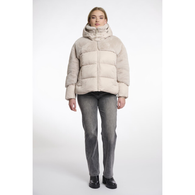 Rino & Pelle padded jacket with faux fur details shana.7002512 birch 06111.829.0063 large