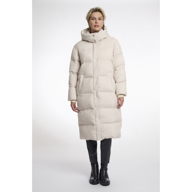 Rino & Pelle long structure padded coat zesette.7002512 birch 06111.829.0066 large