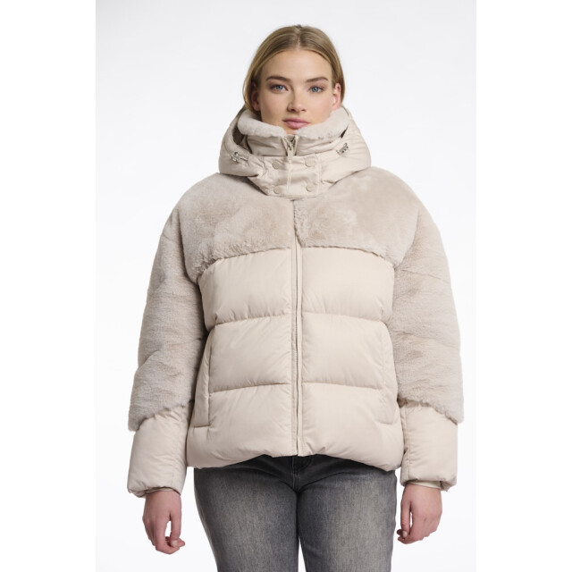 Rino & Pelle padded jacket with faux fur details shana.7002512 birch 06111.829.0063 large