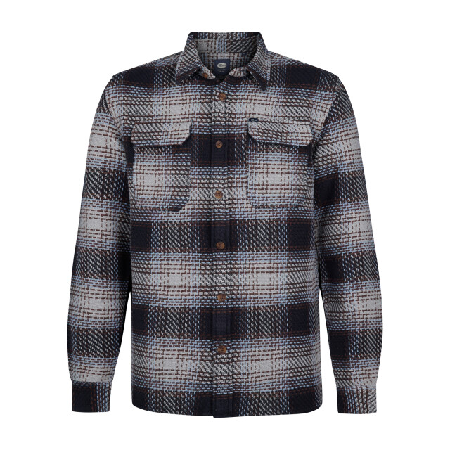 Petrol Industries men shirt long sleeve check m-3050-sil405 9038 light grey melee 05631.910.0014 large