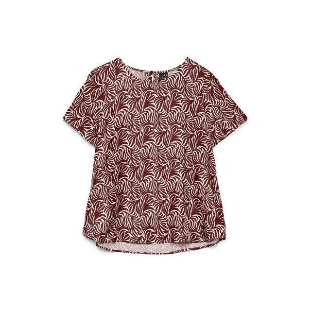 Vero Moda vmvina ss o-neck top wvn ga 10336804 birch/syrah graphic 06613.198.0027 large
