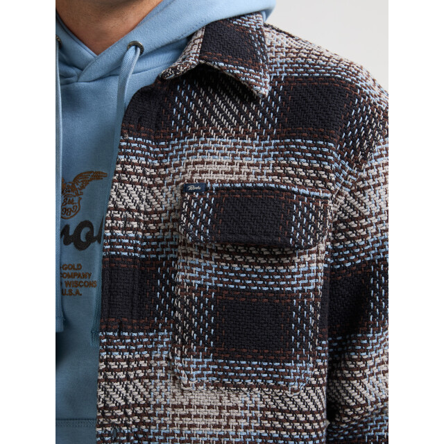 Petrol Industries men shirt long sleeve check m-3050-sil405 9038 light grey melee 05631.910.0014 large