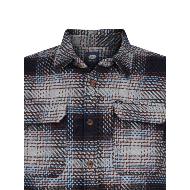 Petrol Industries men shirt long sleeve check m-3050-sil405 9038 light grey melee 05631.910.0014 large