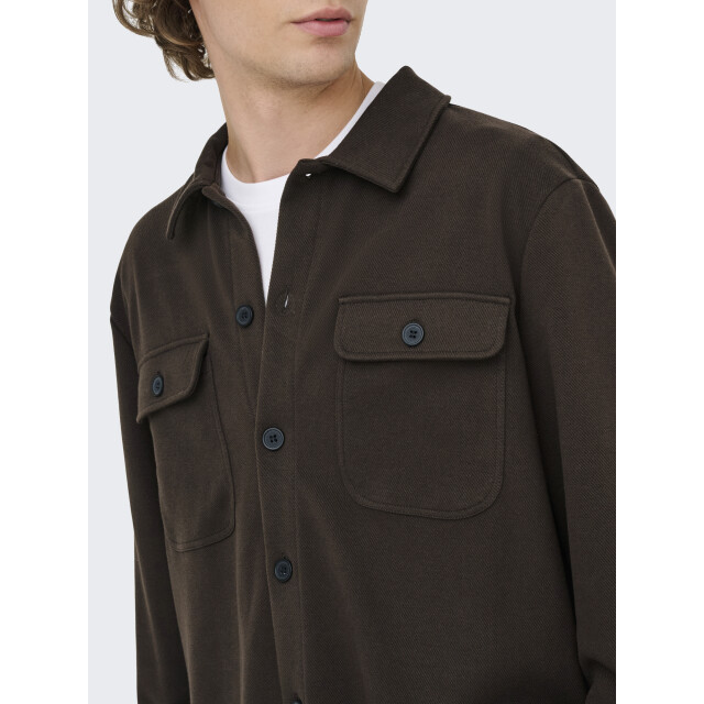 Only & Sons onsnewkodyl overshirt sweat noos 22021279 mulch 05631.840.0093 large