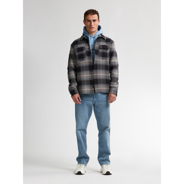 Petrol Industries men shirt long sleeve check m-3050-sil405 9038 light grey melee 05631.910.0014 large