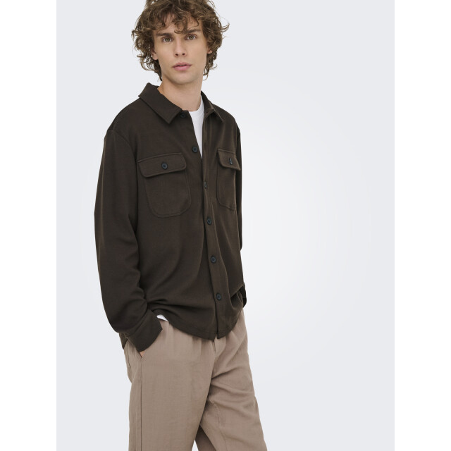 Only & Sons onsnewkodyl overshirt sweat noos 22021279 mulch 05631.840.0093 large