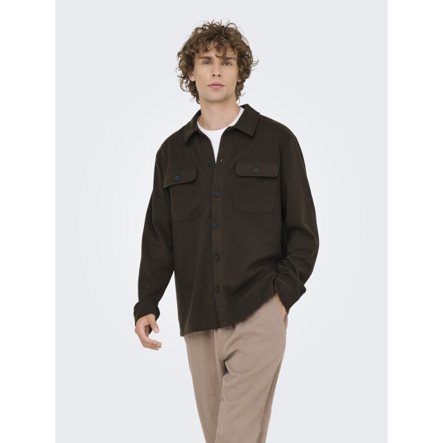 Only & Sons onsnewkodyl overshirt sweat noos 22021279 mulch 05631.840.0093 large