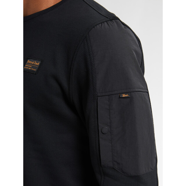 Petrol Industries men sweater round neck m-3050-swr322 9111 deep black 05735.990.0019 large