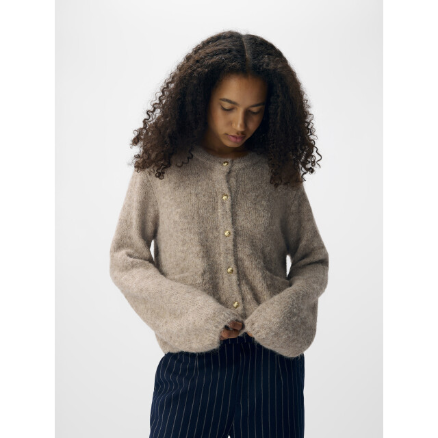 Object objsaggia re l/s knit cardigan noos 23046886 humus 06741.820.0110 large