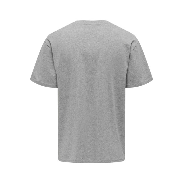 Only & Sons onsfred life rlx ss tee noos 22022532 light grey melange 05011.910.0013 large