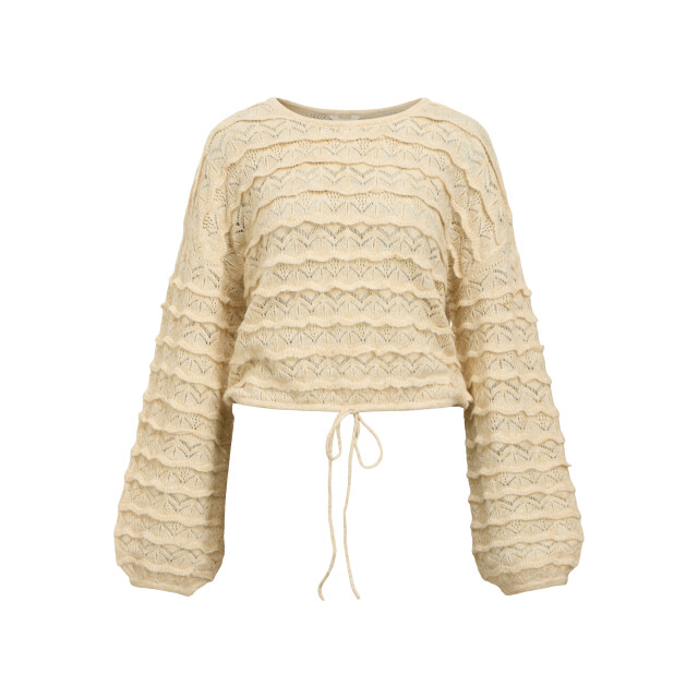 Object objkristel knit re l/s pullover cc3 23047015 sandshell 06712.820.0132 large