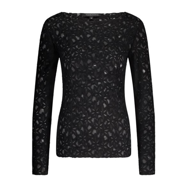 Tramontana brushed stretch lace top c42-17-401 009000 black 06010.990.0065 large