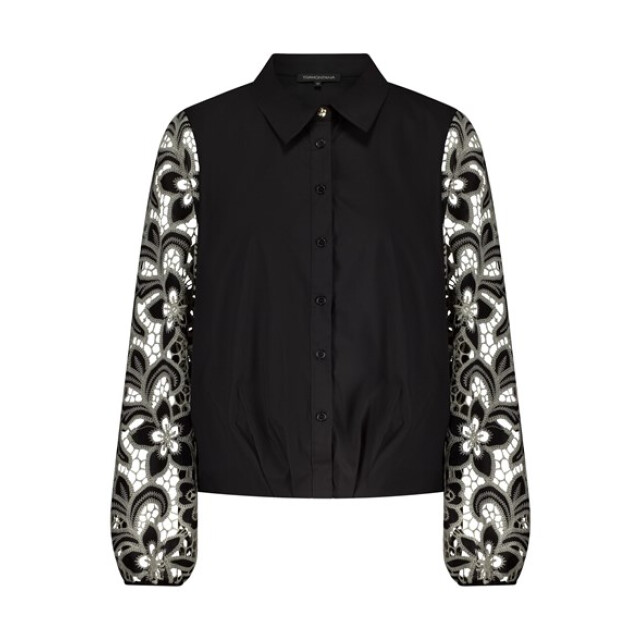 Tramontana embroidered sleeve blouse c24-17-401 009000 06615.991.0064 large