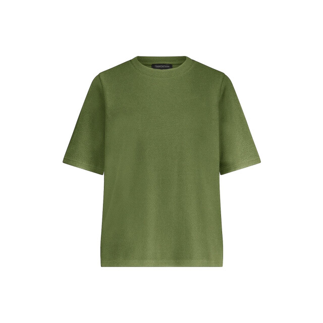 Tramontana structured short sleeve top e01-17-401 006501 moss 06011.360.0066 large
