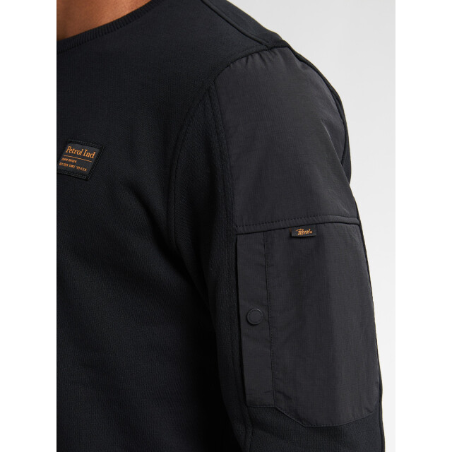 Petrol Industries Heren trui- m-3050-swr322 9111 black Petrol Sweater M 3050 SWR322 9111Black large