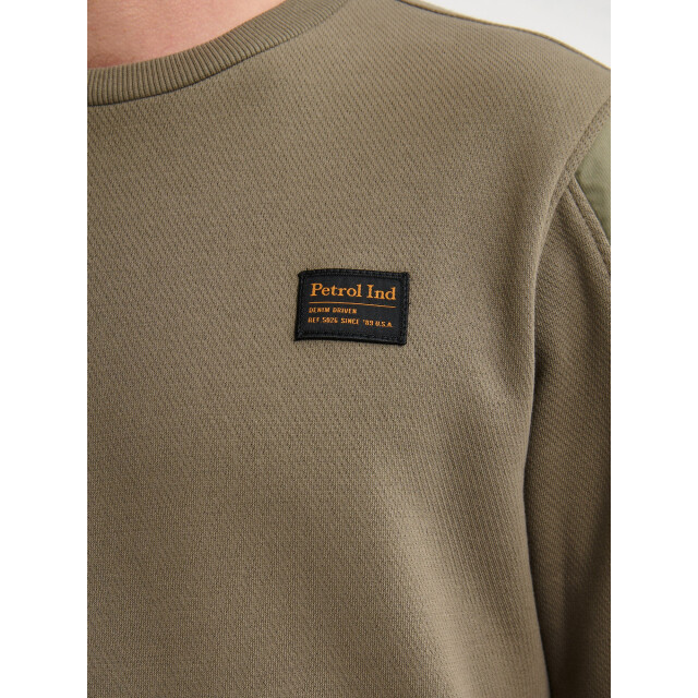 Petrol Industries Heren trui- m-3050-swr322 6174 mossy stone Petrol Sweater M 3050 SWR322 6174MossyStone large