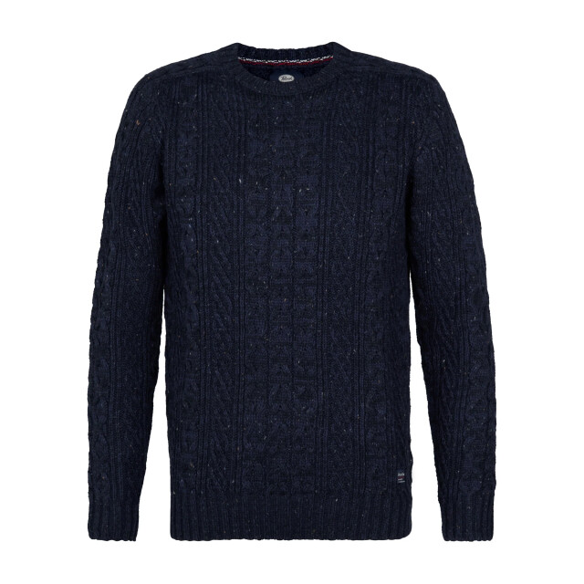 Petrol Industries Heren trui- m-3050-kwr247 5090 deep capri Petrol Sweater M 3050 KWR247 5090DeepCapri large