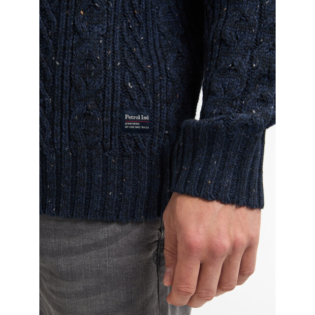 Petrol Industries Heren trui- m-3050-kwr247 5090 deep capri Petrol Sweater M 3050 KWR247 5090DeepCapri large