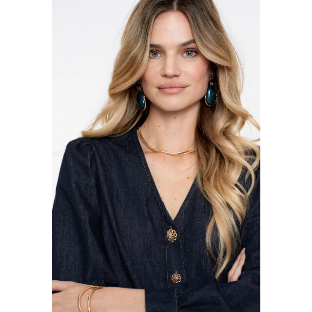 Geisha 53504-10 blouse denim 53504-10 Blouse denim large