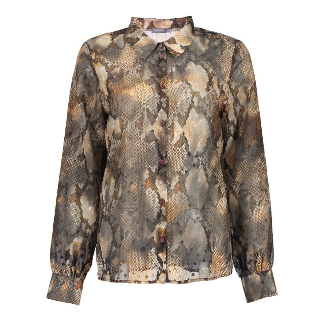Geisha blouse print 53634-20 925 grey/brown 06615.970.0008 large