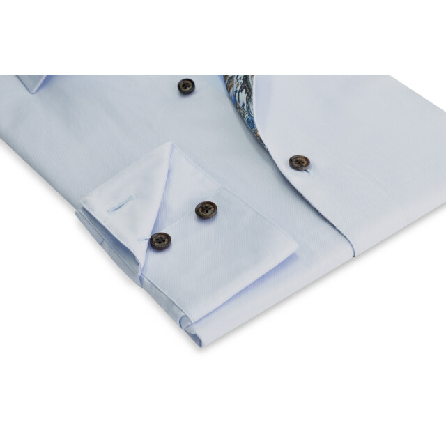 Circle of Gentlemen North effen overhemd met contrastdetails 100% co 244-20031-550- large