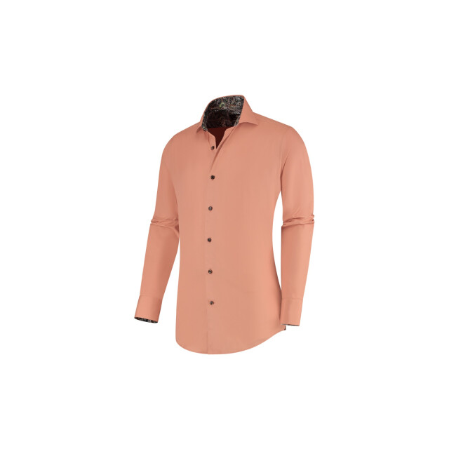 Circle of Gentlemen Mick effen overhemd met contrastdetails 100% co 242-20035-300- large