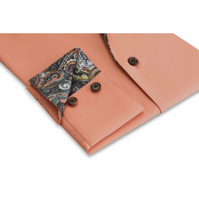 Circle of Gentlemen Mick effen overhemd met contrastdetails 100% co 242-20035-300- large
