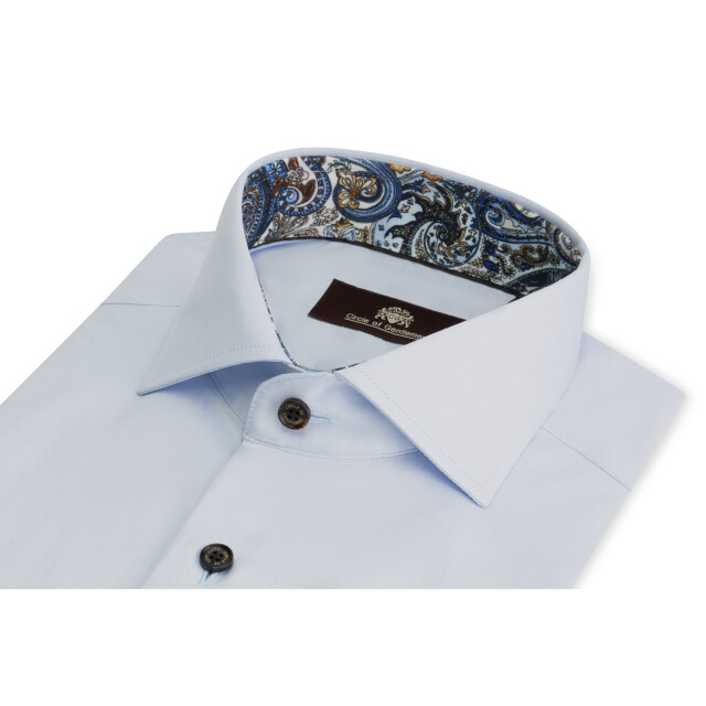 Circle of Gentlemen North effen overhemd met contrastdetails 100% co 244-20031-550- large