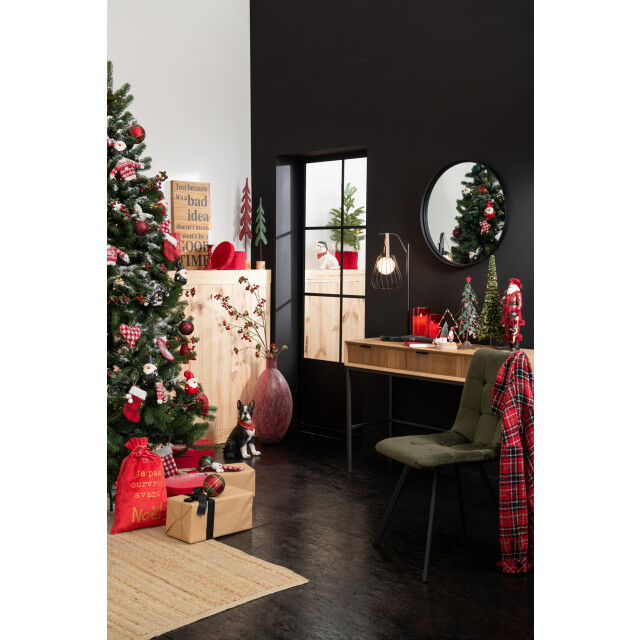 J-Line Mirror round high border metal/glass black small 15207 large