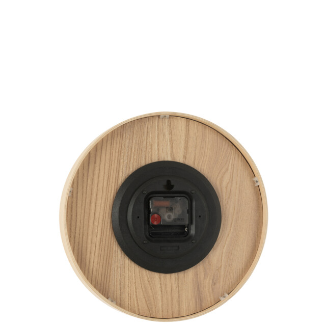 J-Line Wall clock plywood/mdf natural small 54389 large