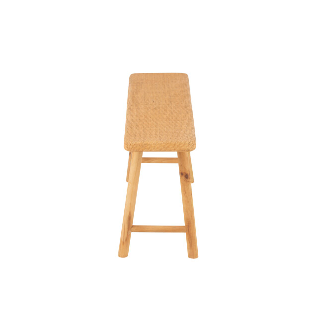 J-Line Bench rectangular cane/fir wood natural 50757 large