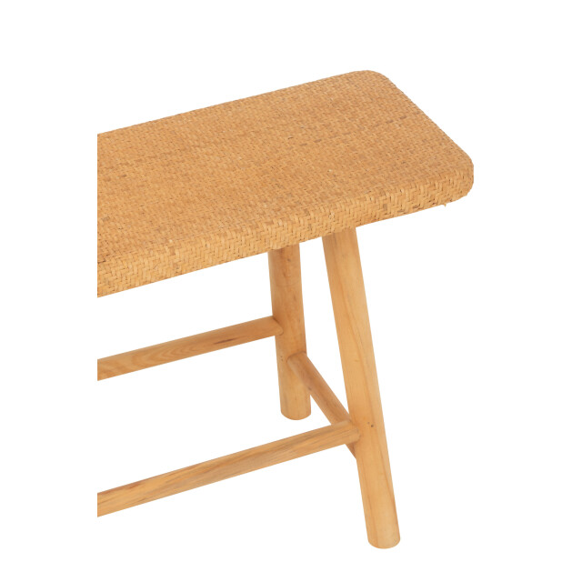 J-Line Bench rectangular cane/fir wood natural 50757 large