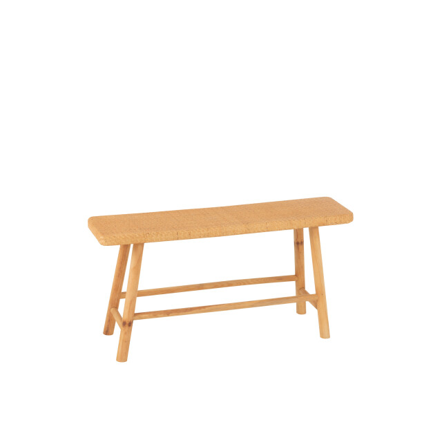 J-Line Bench rectangular cane/fir wood natural 50757 large
