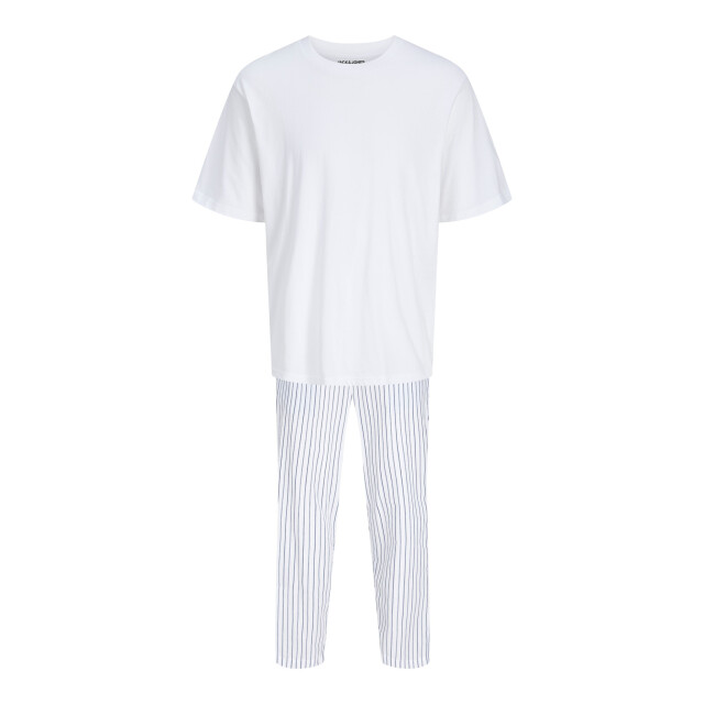 Jack & Jones Heren pyjama set lange pyjamabroek jacflorence gestreept 12282813-Bright White large