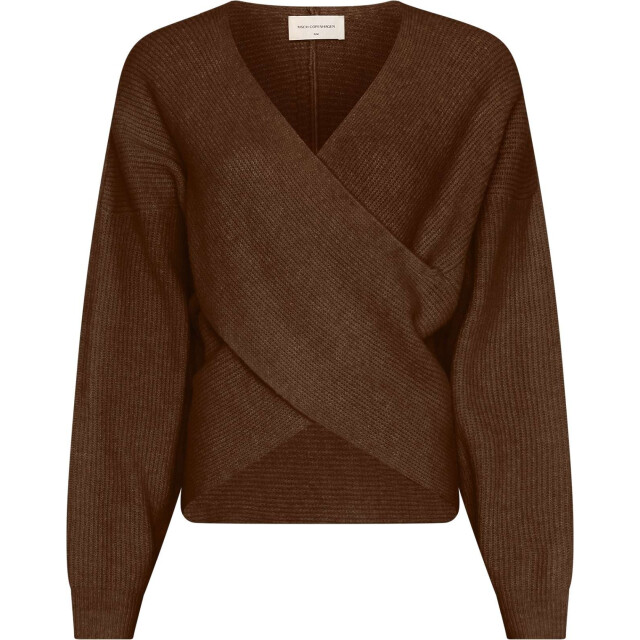 Moss Copenhagen Mschzinelle hope wrap pullover 18469-slate black mel large