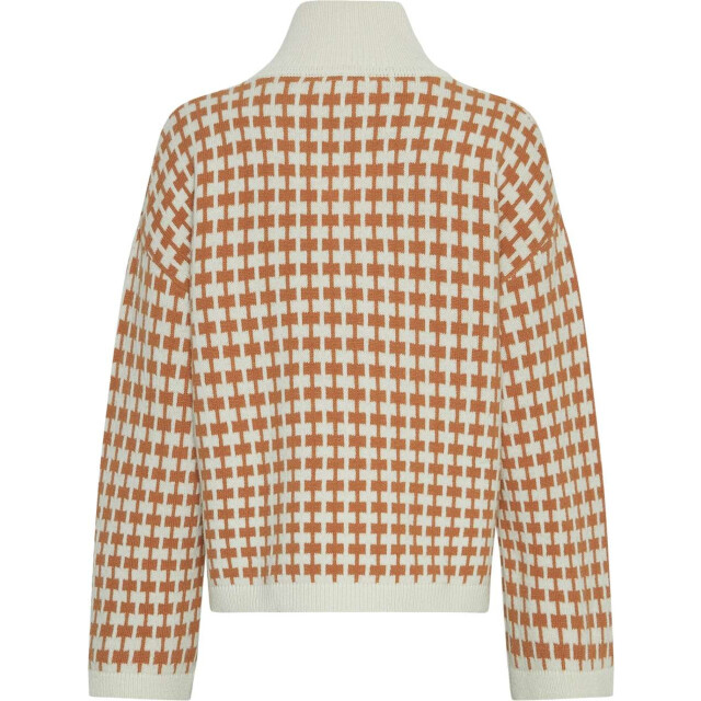 Moss Copenhagen Mschamaria zip pullover 19172-egret c spice large
