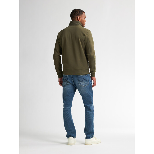 Petrol Industries men sweater collar zip m-3050-swc323 6088 army green 05791.340.0011 large
