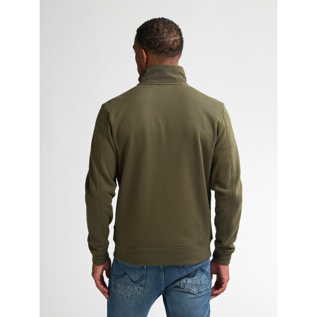 Petrol Industries men sweater collar zip m-3050-swc323 6088 army green 05791.340.0011 large